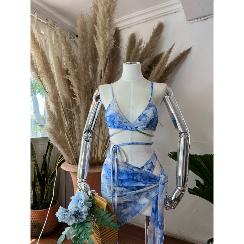 BIKINI 3 MẢNH HOẠ TIẾT VÂN ĐÁ