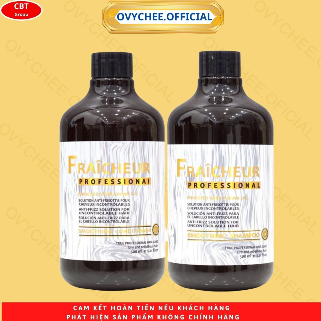 ComBo Dầu Gội Xả Fraicheur Siêu mượt phục hồi mềm mượt, nuôi dưỡng ngăn gẫy rụng hỗ trợ mọc tóc/ OVYCHEE.OFFICIAL