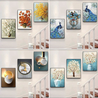Tranh decal dán tường 3D trang trí cầu thang hiện đại sang trọng