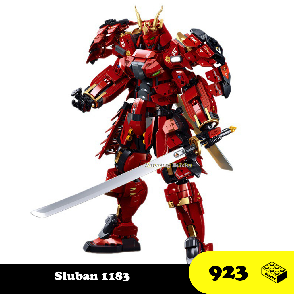 Đồ chơi Lắp ráp Kai Samurai Tiger, Sluban 1183 Kiếm sĩ Samurai, Xếp hình thông minh, Mô hình Kiếm sĩ nhật [923 mảnh]