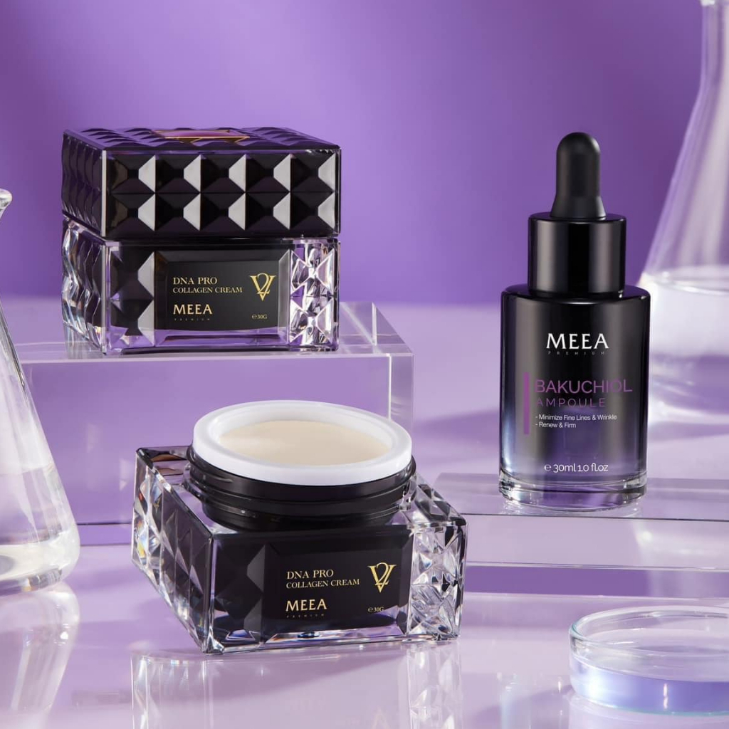 Combo kem face cá hồi V2 Pro + Tinh chất serum BAKUCHIOL AMPOULE MEEA - 30g + 30ml