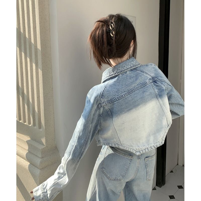 Áo bò denim 2 màu bạc ( màu cũ ) cá tính rất xinh