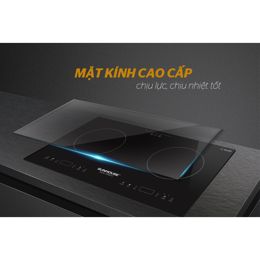 Bếp đôi điện từ SUNHOUSE SHB9101