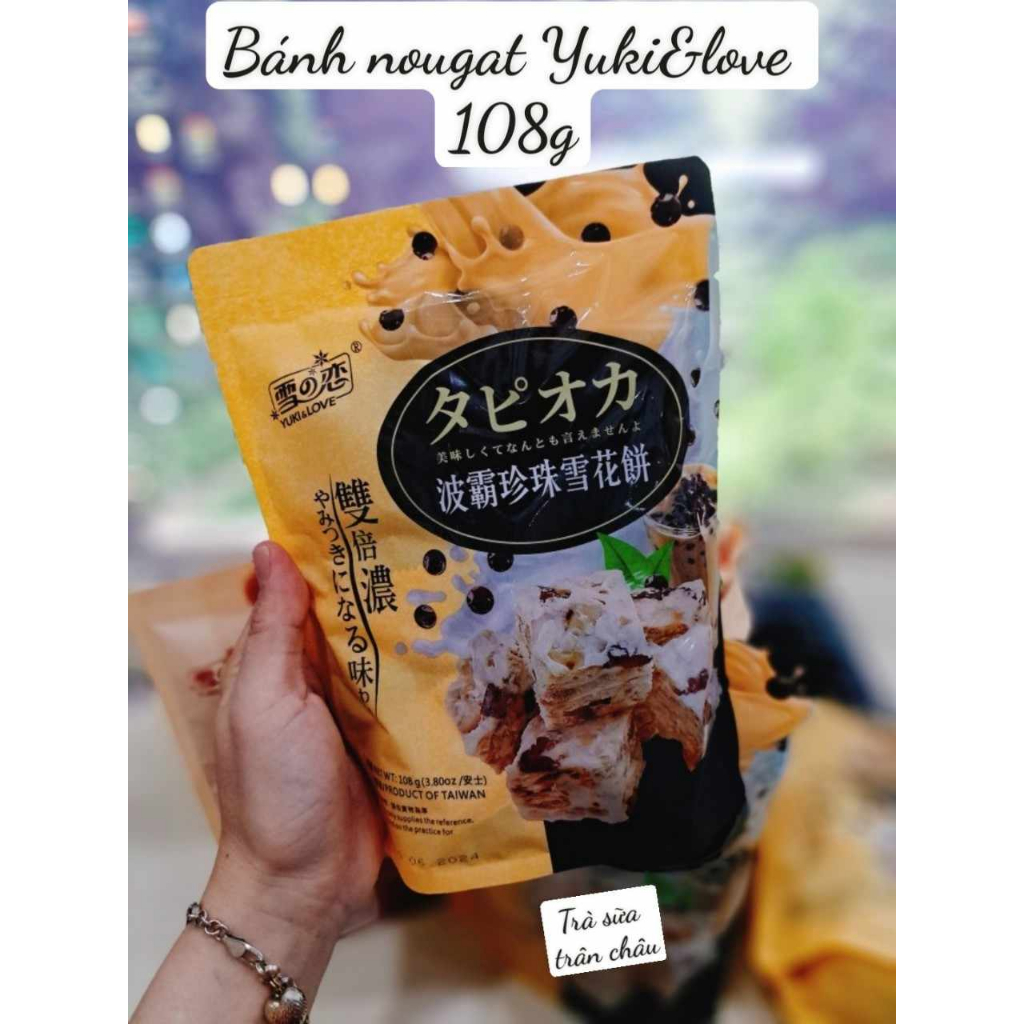 Bánh nougat trà sữa trân châu Boba Yuki&Love – Đài Loan  108g leetrinh15