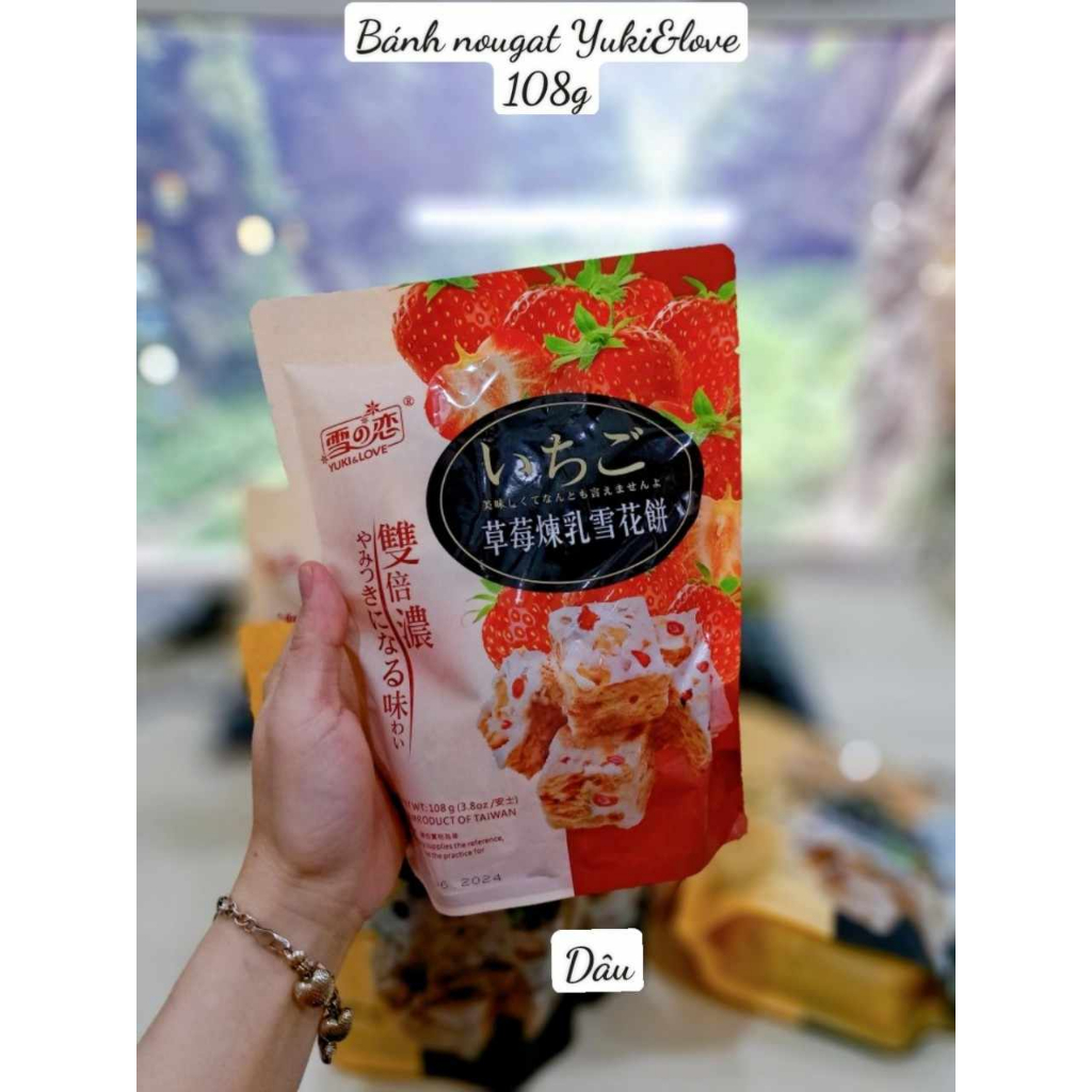 Bánh nougat bông tuyết Yuki &Love 108g  leetrinh15