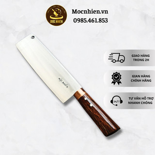 Dao thái không rỉ siêu sắc mộc nhiên phúc sen - cán cẩm chỉ khâu đồng - dt01