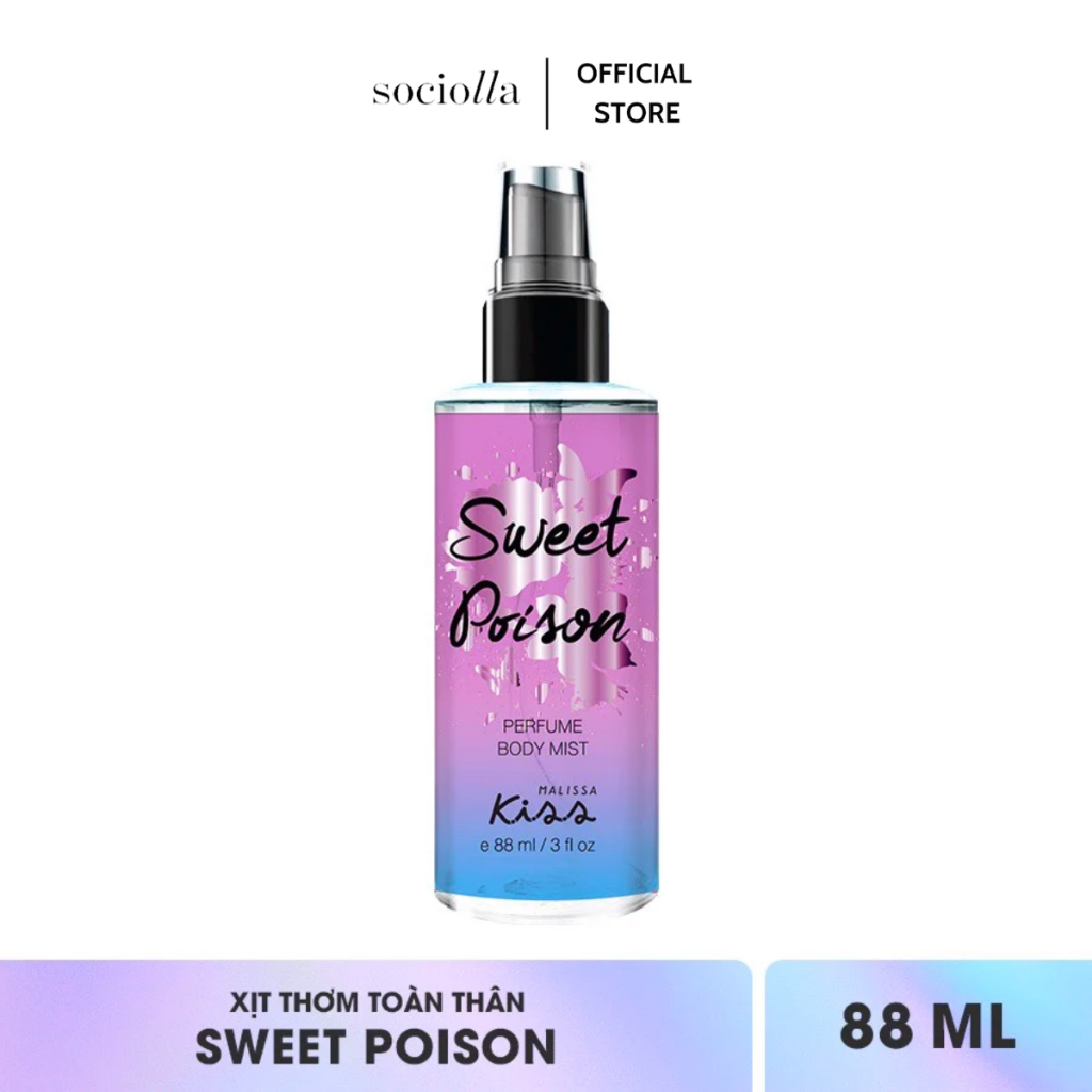Xịt Thơm Hương Sweet Poison Malissa Kiss Perfume Body Mist 88 ml