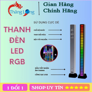 ( Loại Không Pin ) Thanh Đèn Led Rgb 16 Triệu Màu Điều Khiển Bằng App , Cảm Ứng Âm Thanh - Đèn Led Nháy Theo Nhạc