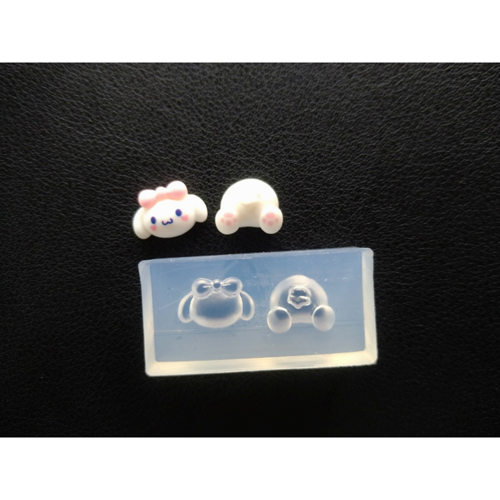 Thỏ & đuôi - Khuôn silicone trang trí nail, làm charm trang sức
