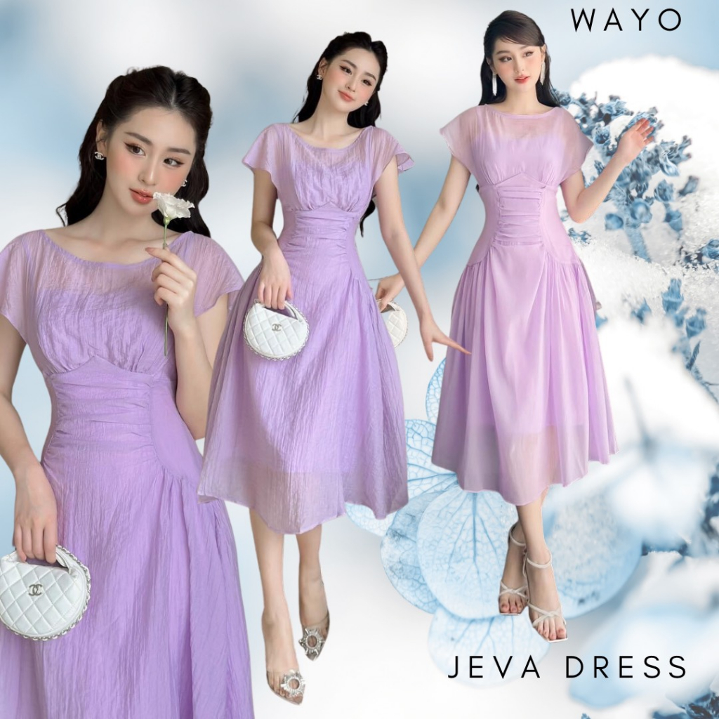 Đầm WAYO thiết kế cánh tiên cổ thuyền dự tiệc sang trọng
