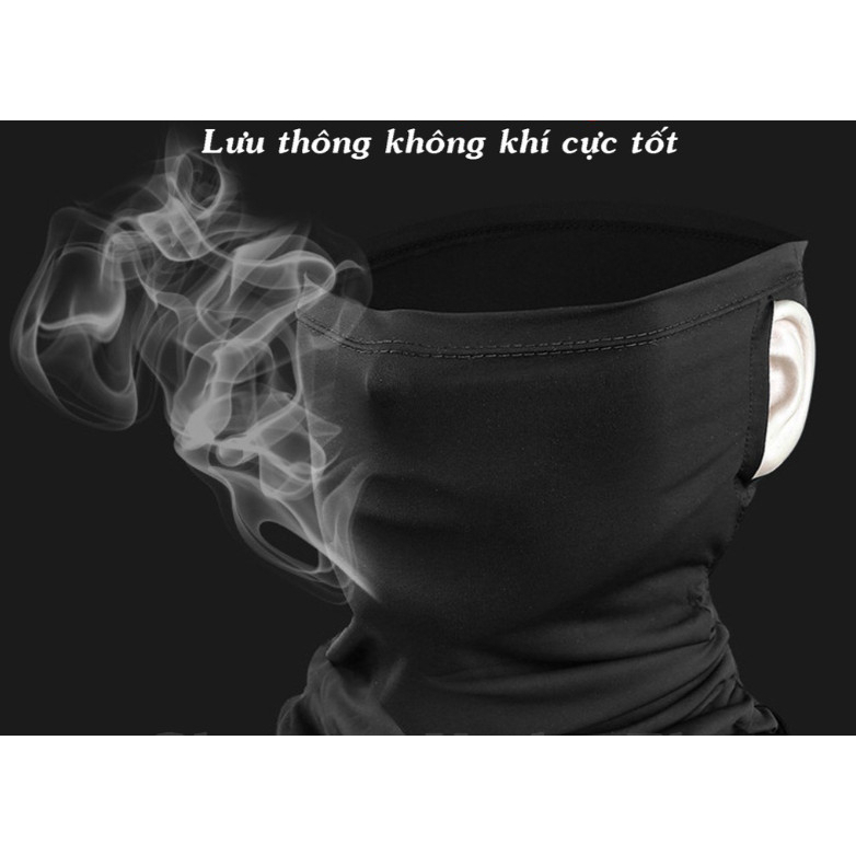 Khăn Phượt Xỏ Tai Đa Năng Chống Nắng Cao Cấp, Co Giãn 4 Chiều Thoáng Mát Thấm Hút Mồ Hôi
