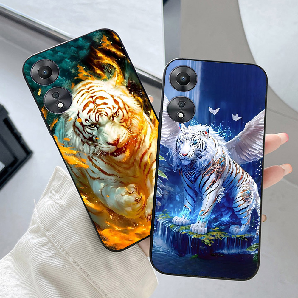 Ốp lưng oppo a78 5g / oppo a58 / realme c55 / realme 10 4g in hình hổ tuổi dần dũng mãnh