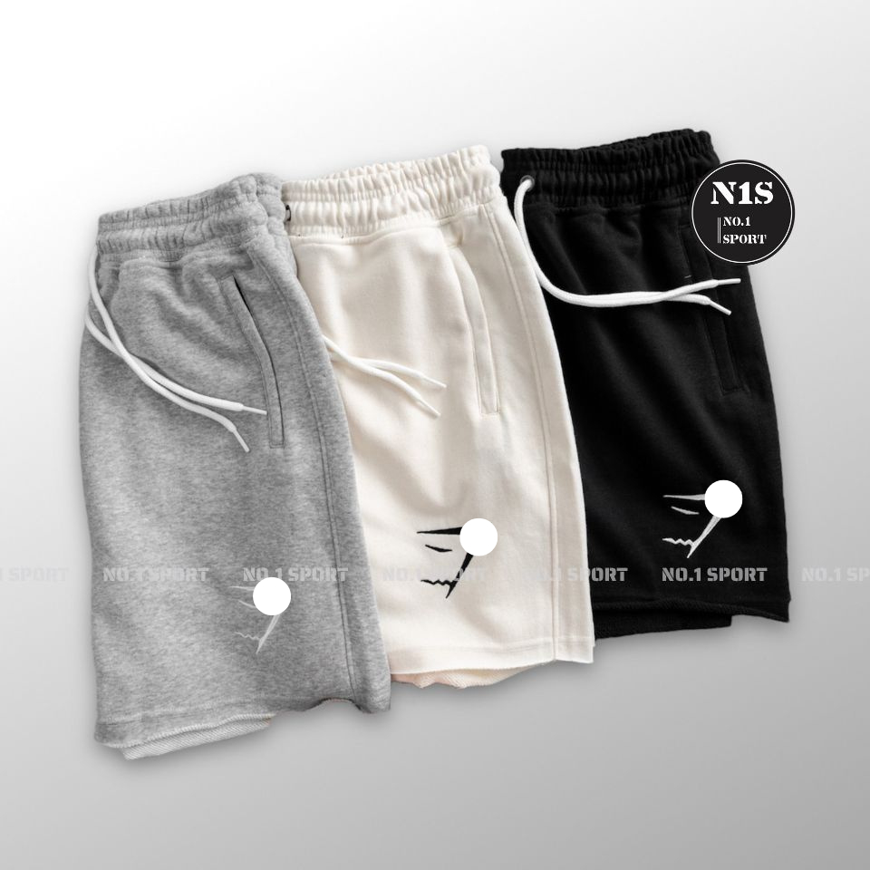 Crest Short Gym, Quần Short Tập Gym Logo Thêu