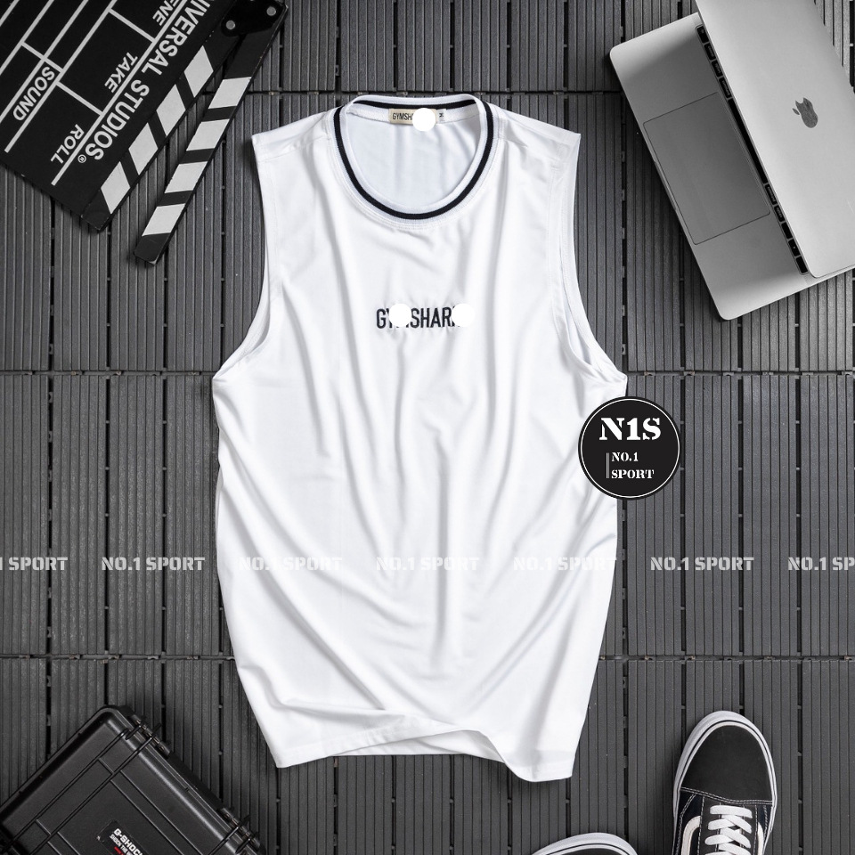 Ba Lỗ Thể Thao Tập Gym, Logo Chữ Thêu Siêu Bền
