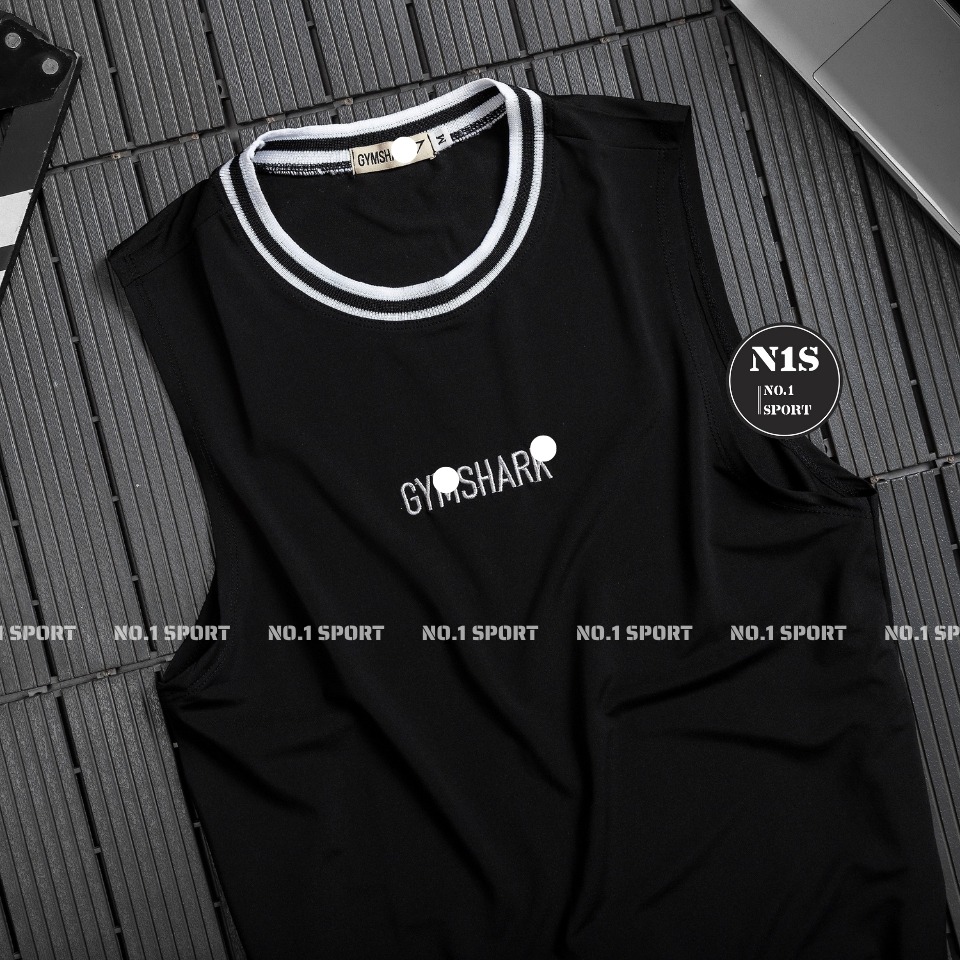 Ba Lỗ Thể Thao Tập Gym, Logo Chữ Thêu Siêu Bền