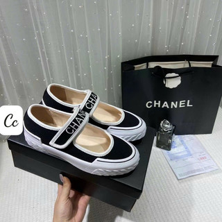 Giày búp bê chaneo đế bệt thêu chữ fullbox - cerihouse