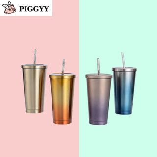 Ly giữ nhiệt 500ml inox 304 kèm ống hút + nắp - piggyy