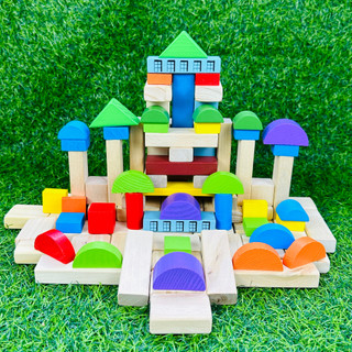 Bộ Đồ Chơi Xếp Hình 100 Chi Tiết Bằng Gỗ Benrikids