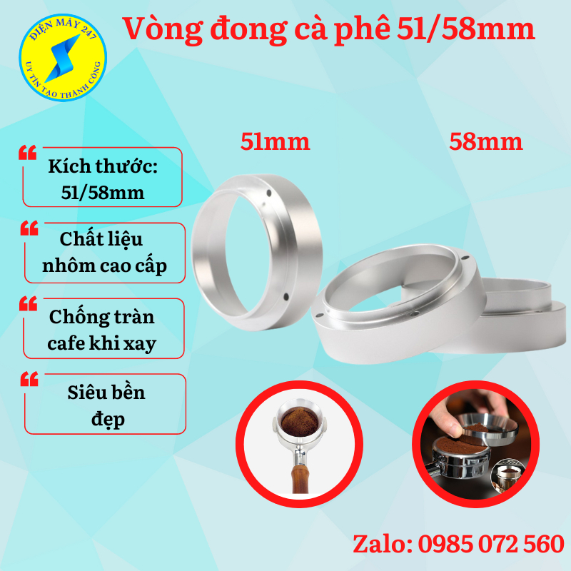 Vòng đong cà phê kích thước 51mm -58mm