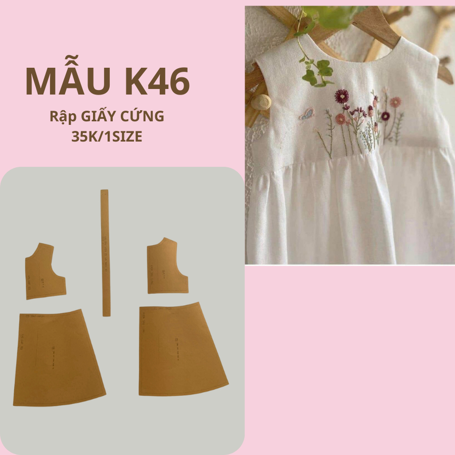 RẬP GIẤY CỨNG CẮT SẴN VÁY BÉ K46