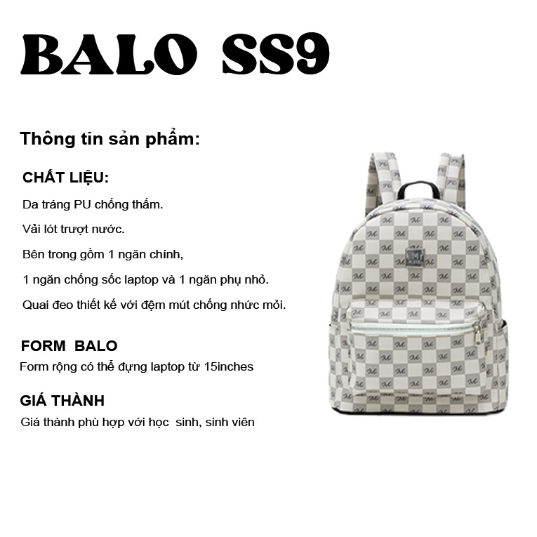 Balo Đi Học Thời Trang Unisex giá rẻ Nam Nữ đựng laptop đi làm chống nước du lịch Season 9 Local Brand Midori Dress