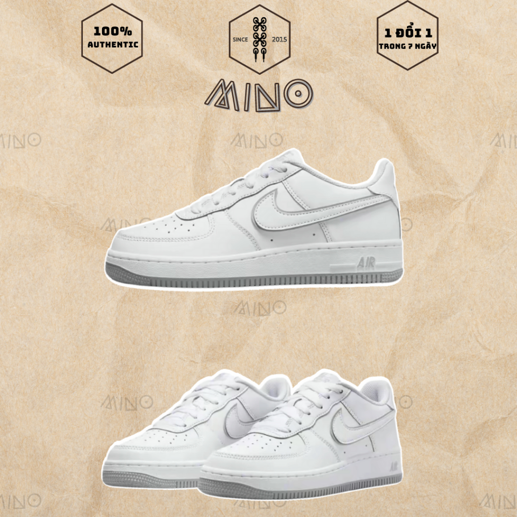 Giày Nike Air Force 1 Low GS White Wolf Grey (DX5805-100)