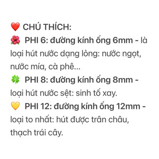 ỐNG HÚT PHI 12 ĐEN NHỌN