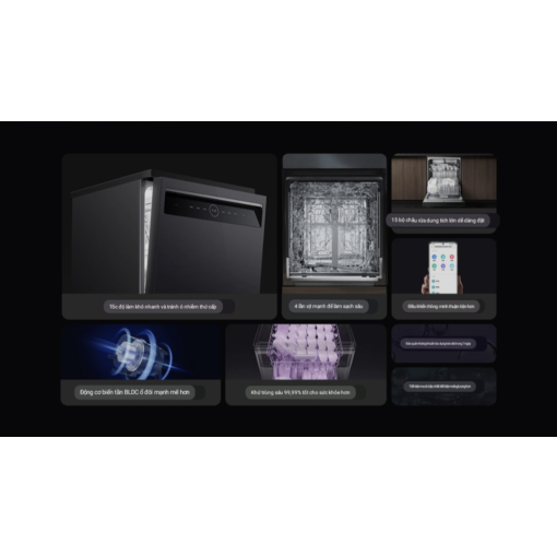 Máy rửa chén bát mini 5 bộ để bàn thông minh Xiaomi Mijia S1 - Khử trùng sấy khô - 7 chế độ