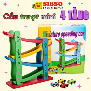 Cầu trượt 4 tầng, cầu trượt mini c033 - đồ chơi trí tuệ