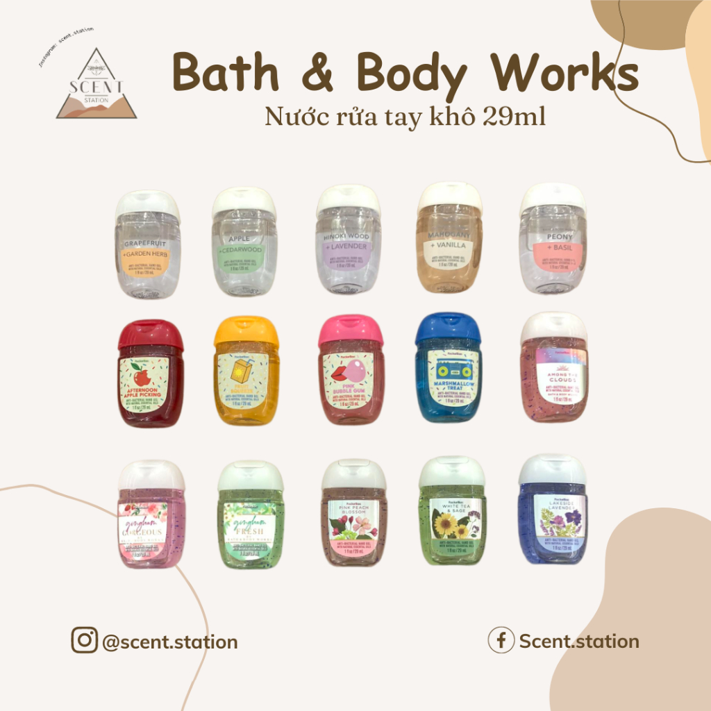 [Scent.station] Nước rửa tay khô Bath & Body Works 29ml