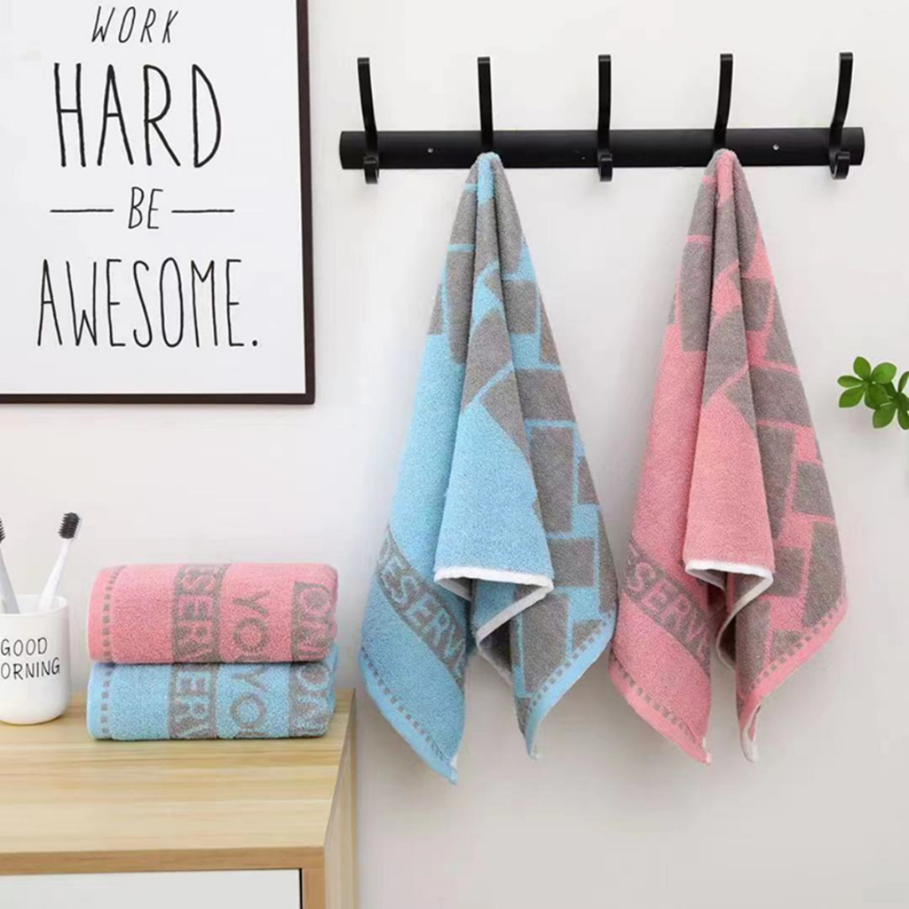 Khăn Mặt Dày Siêu Thấm Chất Liệu 100% Cotton Cao Cấp Mềm Mại Thoải Mái 35cmx75cm