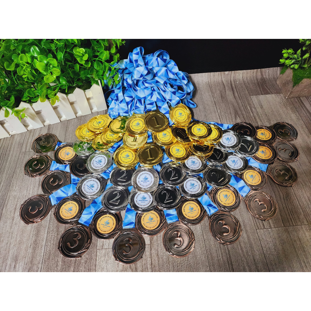 HUY CHƯƠNG DÂY LỤA XANH MẶT SỐ 1 2 3