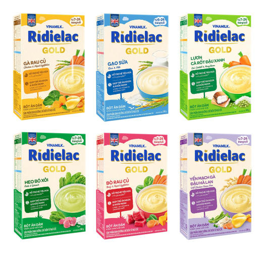 Bột Ăn Dặm Ridielac Gold (Đủ Vị) - Mẫu mới