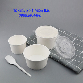 100 tô giấy 720ml/750ml/1000ml đựng đồ ăn, đựng bún phở mỳ cháo, salad,...
