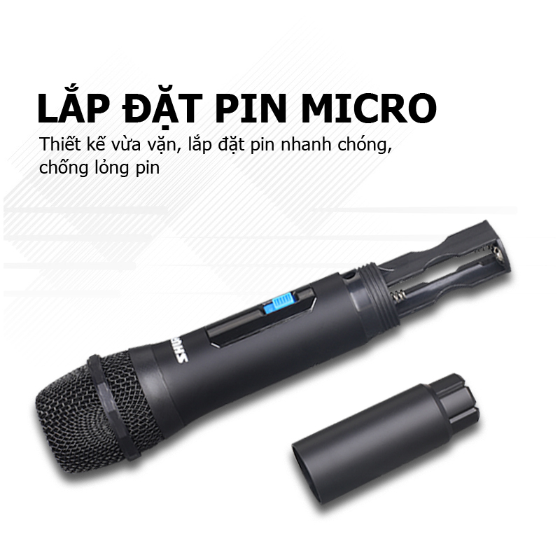 Micro không dây cao cấpBLX84 microphone wireless,micro hát karaoke không dây chống hú