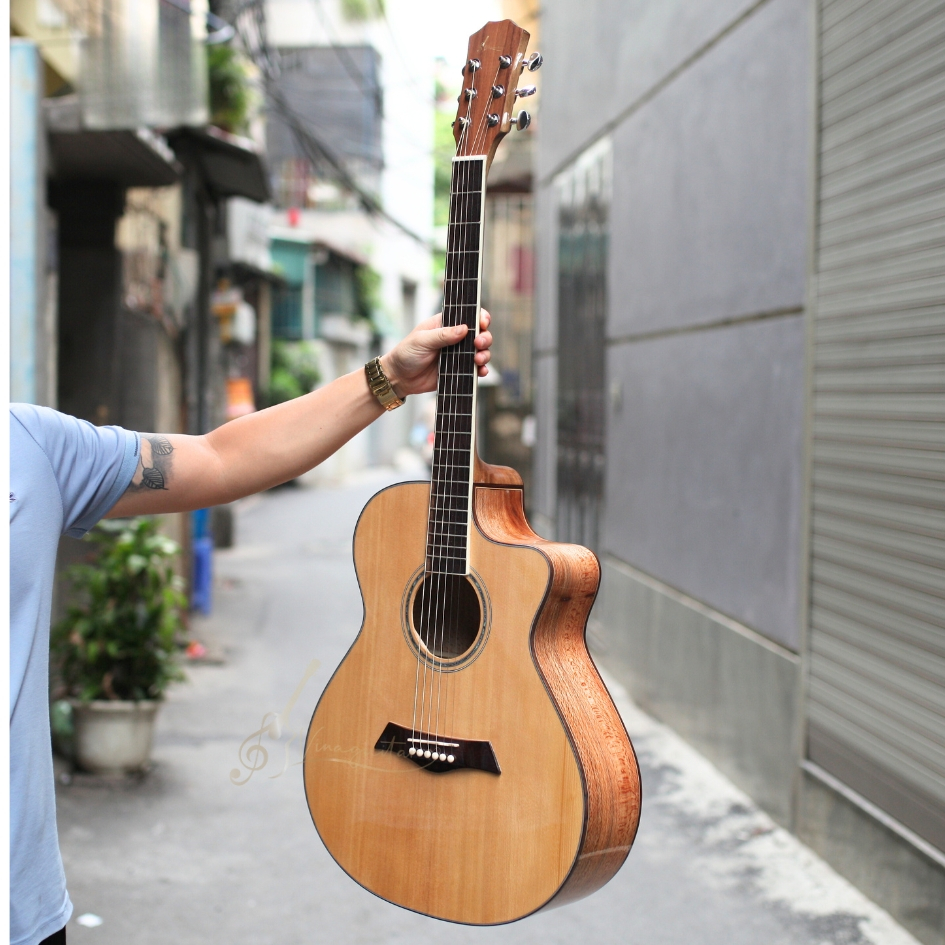 Đàn Guitar Acoustic Vinaguitar VG-SP1 Gỗ Sồi Nguyên Tấm - Tặng 12 Phụ Kiện
