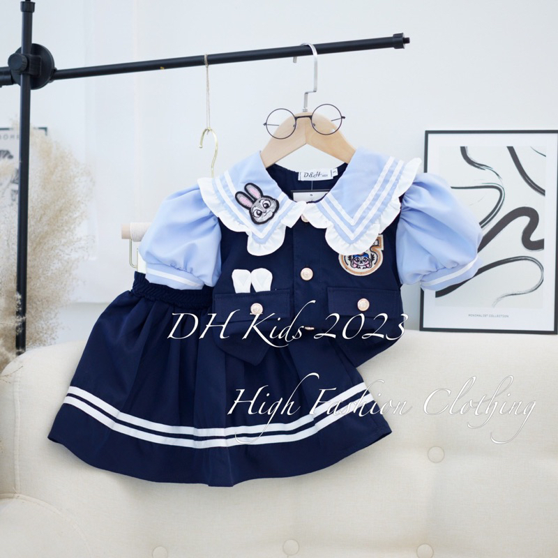 Bộ học sinh thỏ xinh yêu cho bé gái