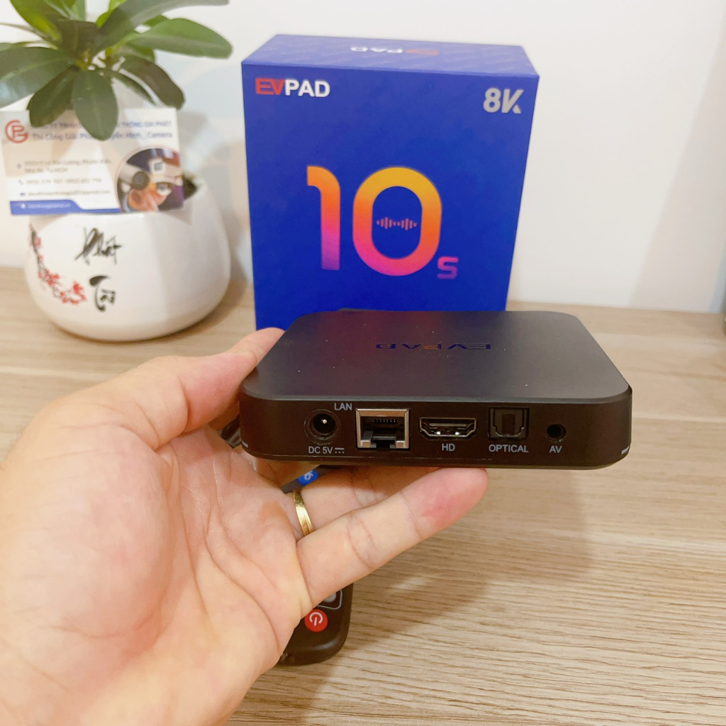 EVPAD 10S Mới Nhất 2023 Ram 2G + Rom 32G Android 10 Tivi Box Xem Truyền Hình Quốc Tế Miễn Phí Có Remote Hỗ Trợ Voice