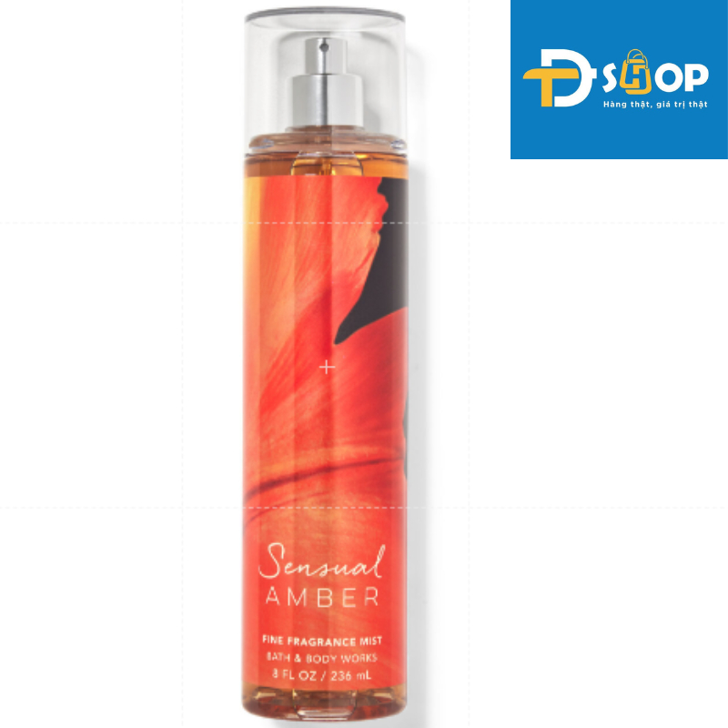 Xịt thơm body mist Sensual Amber Bath And Body Works 236ml