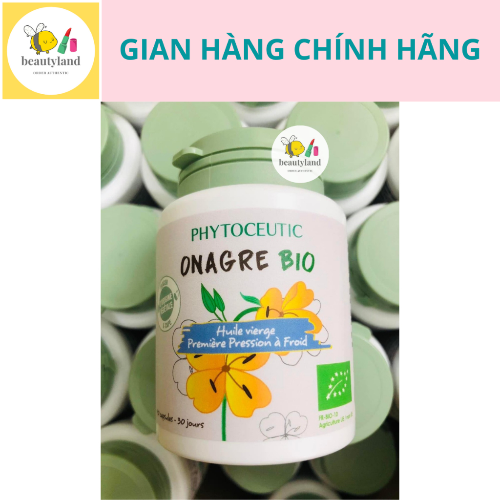 Tinh dầu hoa anh thảo hữu cơ Pháp Huile Onagre Bio Phytoceutic hàm lượng cao 1500mg hộp 90 viên