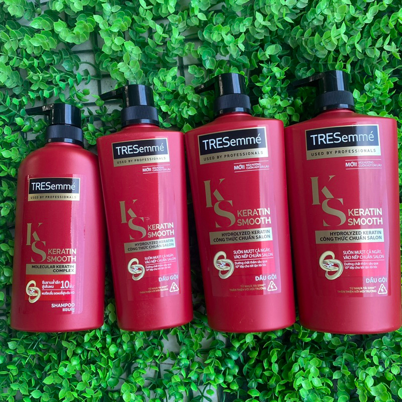 Dầu gội đầu TRESEMME Keratin Smooth màu đỏ-Thái Lan 450ML 5 TRONG 1 SUÔN MƯỢT VÀO NẾP