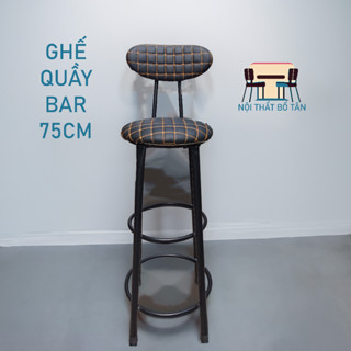 Ghế quầy bar cao - Ghế ban công, thu ngân có tựa nệm êm xe hơi thủ công nhiều mẫu