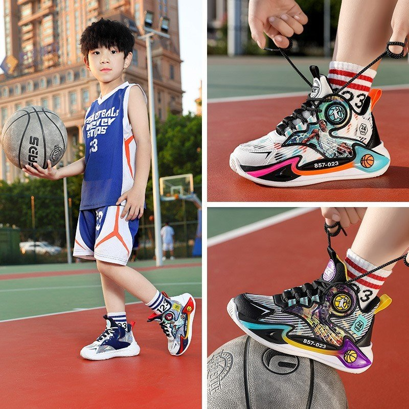 Giày thể thao mã YY253 cầu thủ bóng Rổ Hot 2023 Quảng Châu cao cấp cho bé trai bé gái từ 3 tuổi đến 15 tuổi
