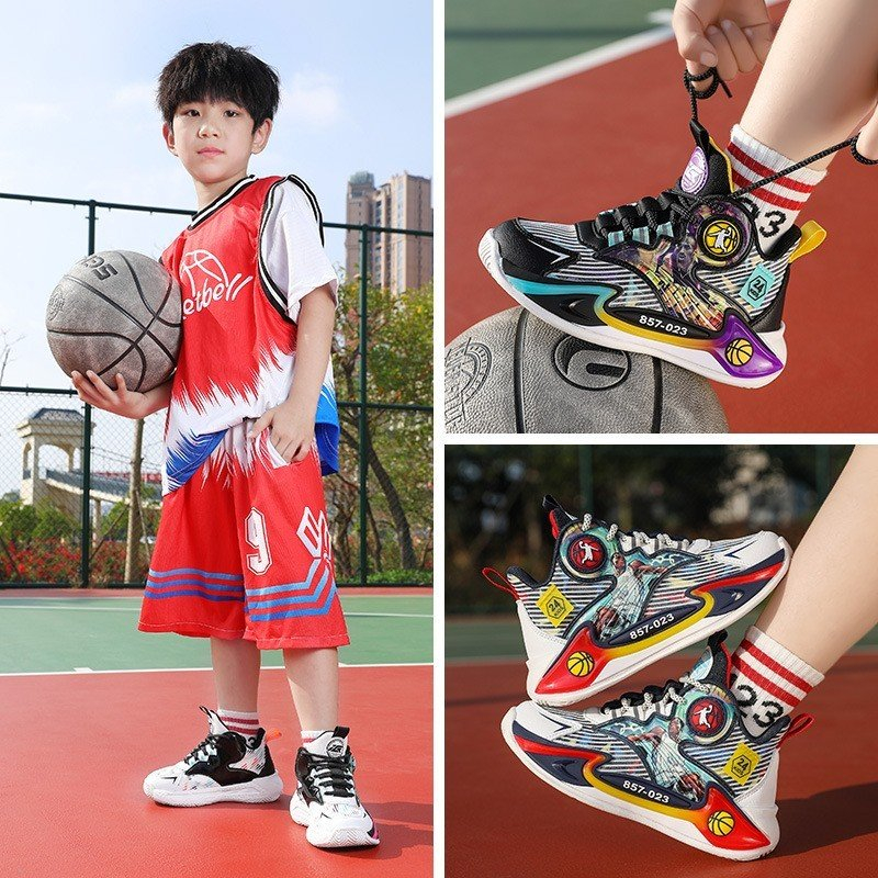 Giày thể thao mã YY253 cầu thủ bóng Rổ Hot 2023 Quảng Châu cao cấp cho bé trai bé gái từ 3 tuổi đến 15 tuổi