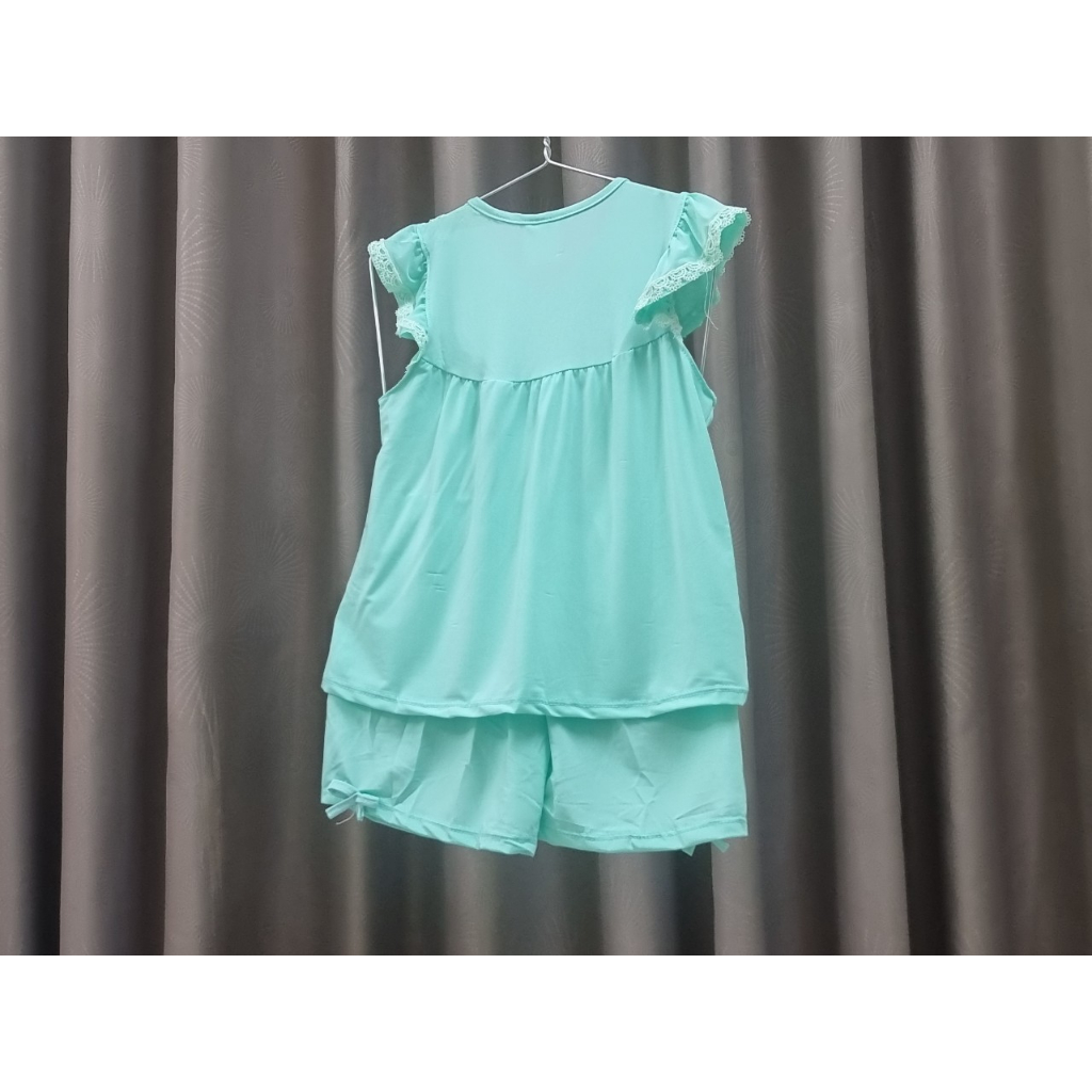 Đồ bộ cổ tim vải thun lạnh thoải mái, thoáng mát cho bé gái mặc nhà