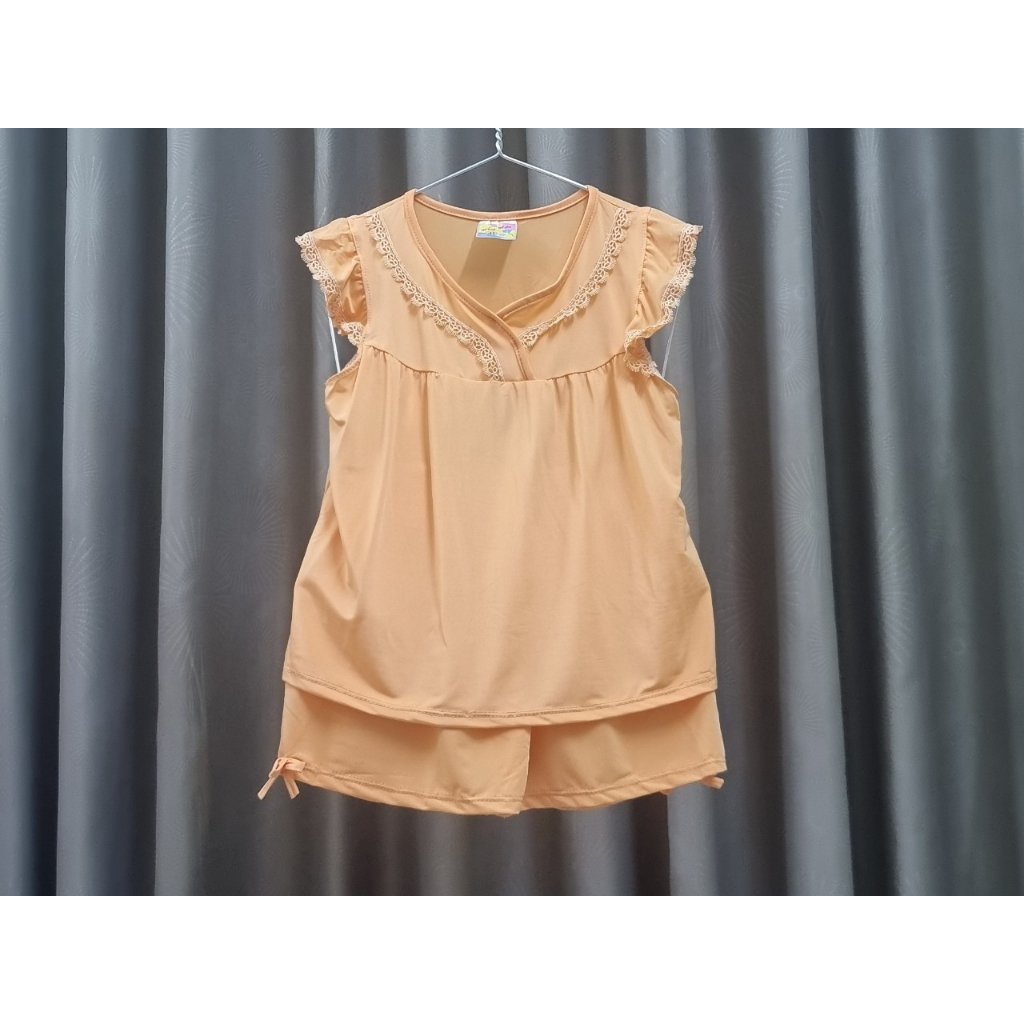 Đồ bộ cổ tim vải thun lạnh thoải mái, thoáng mát cho bé gái mặc nhà