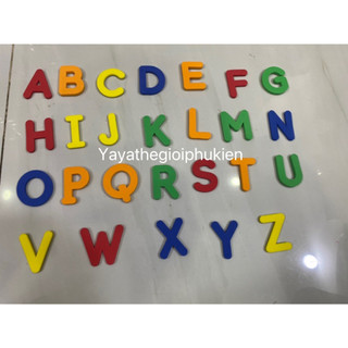 Bộ chữ cái thường, chữ cái in hoa, bộ số kèm bộ dấu có nam châm