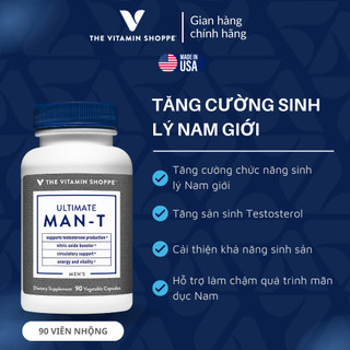 Viên uống tăng cường sinh lý nam giới the vitamin shoppe ultimate man-t 90 viên