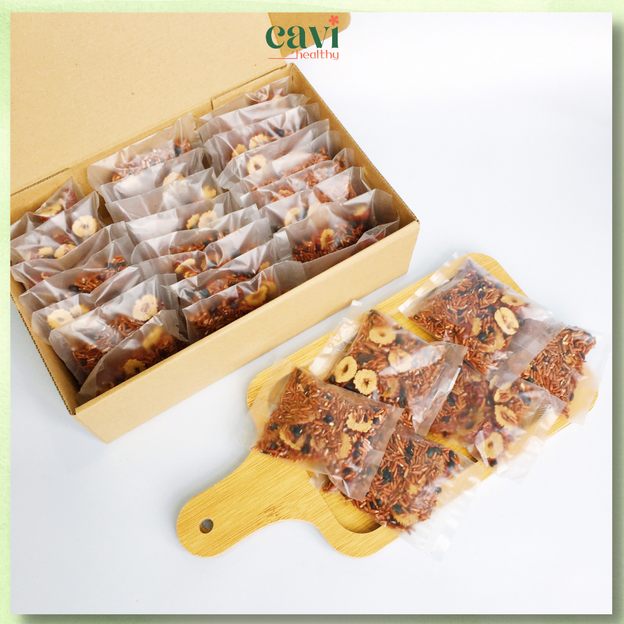 Trà Gạo Lứt Đậu Đen Táo Đỏ Hỗ Trợ Giảm Cân, Đẹp Da, Hỗ trợ Ngủ Ngon Túi 30 gram