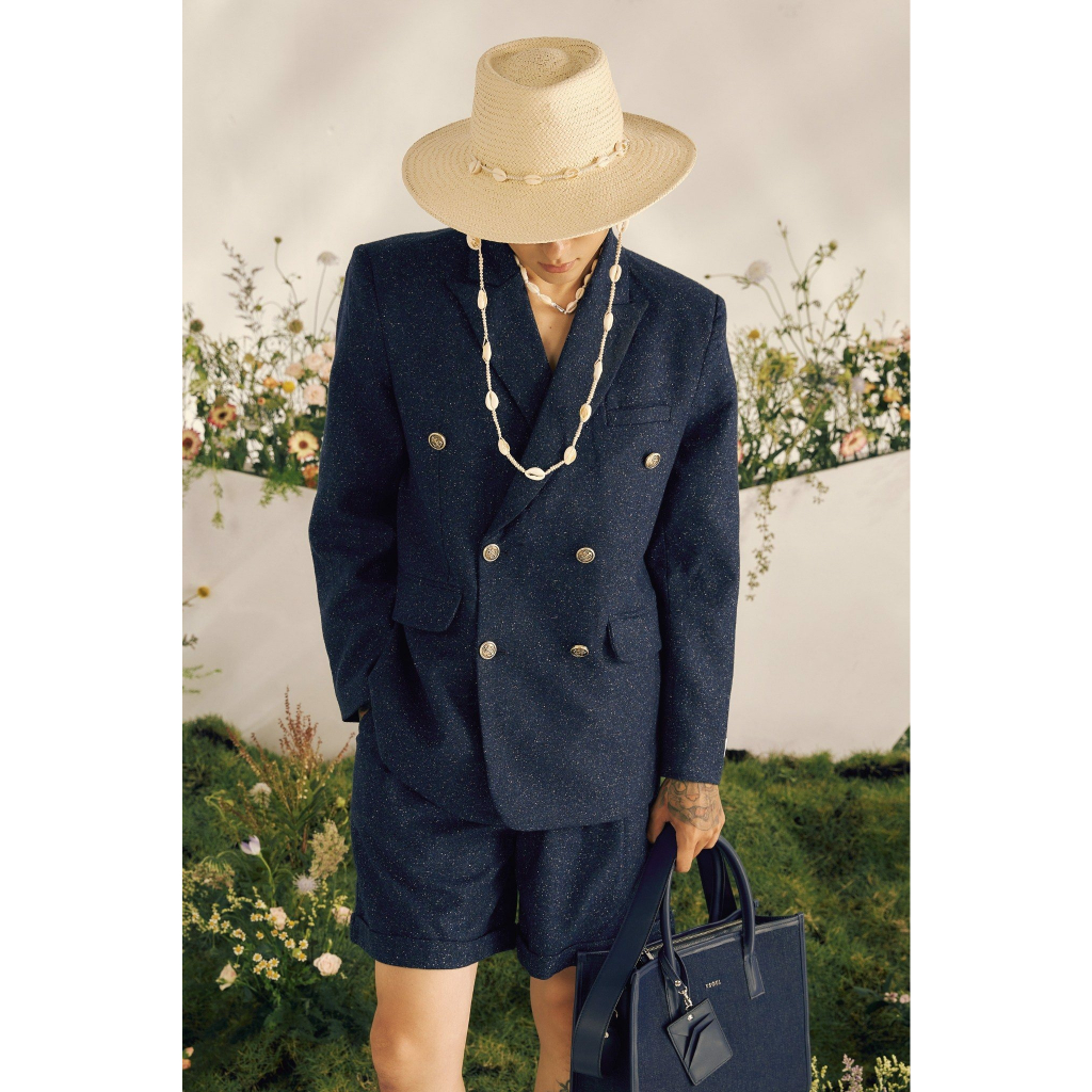 BLANKESPACE Áo Blazer BLACKSAND Blazer Vải Dạ Cát Thời Trang Nam Nữ Unisex